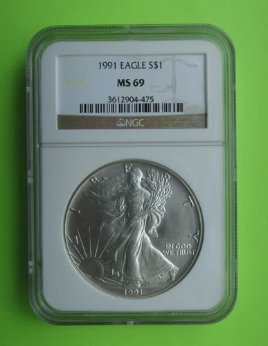 1991 Silver Eagle NGC MS 69