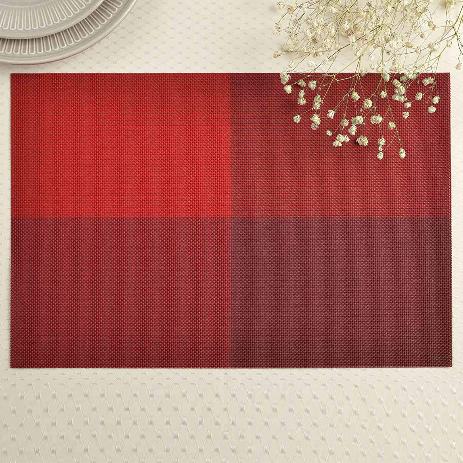 4X PVC Placemats Dining Tableware Pad Mat Heat Insulation Bowl Matt