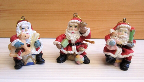 Père Noël Vintage à Suspendre - Décoration De Noël Ancienne, Fabriqué En France