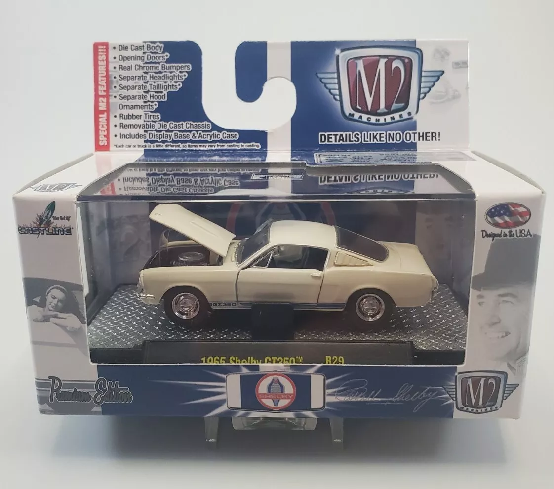 M2 Machines 1965 FORD MUSTANG SHELBY GT350 WHITE R29 15-09 1/64