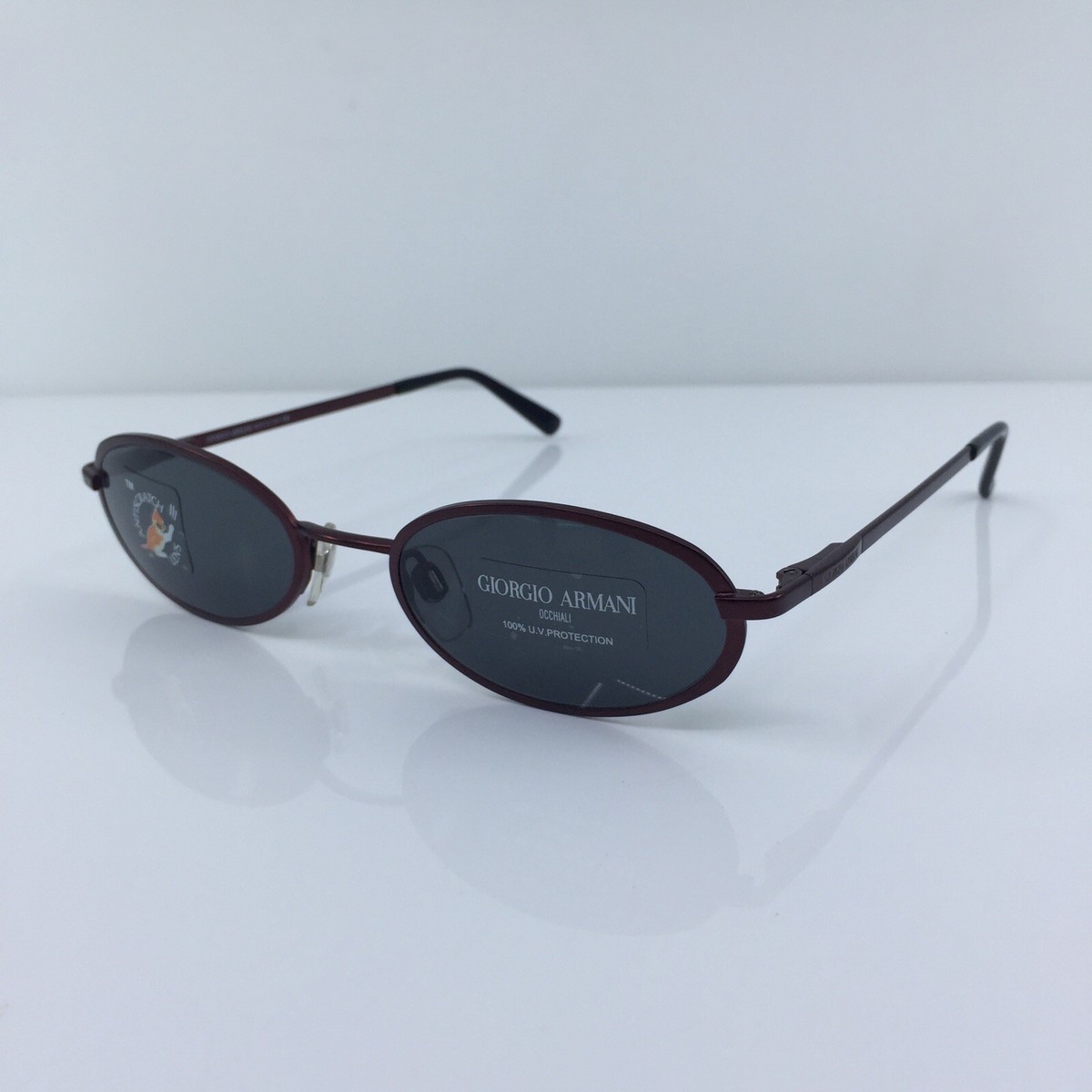 New Vintage Giorgio Armani Sunglasses GA 1008 C. 1185/61 Satin Red 