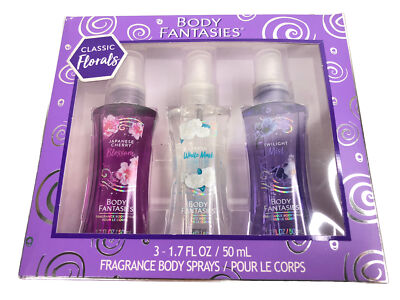 Body Fantasies Classic Florals Cherry Blossom Sweet Pea Twilight Body Sprays