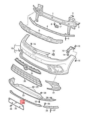 Genuine VW Polo Derby Vento-IND Trim for front spoiler 