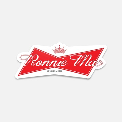 Ronnie Mac King of Moto Drink Sticker