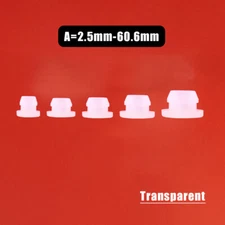 2.5mm-60.6mm Transparent Snap-on Silicone Rubber Hole Plugs Blanking End Caps