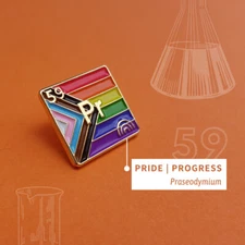 Pride in STEM Enamel Pins Periodic Table Science Brooch Pins Badges Enamel Pin