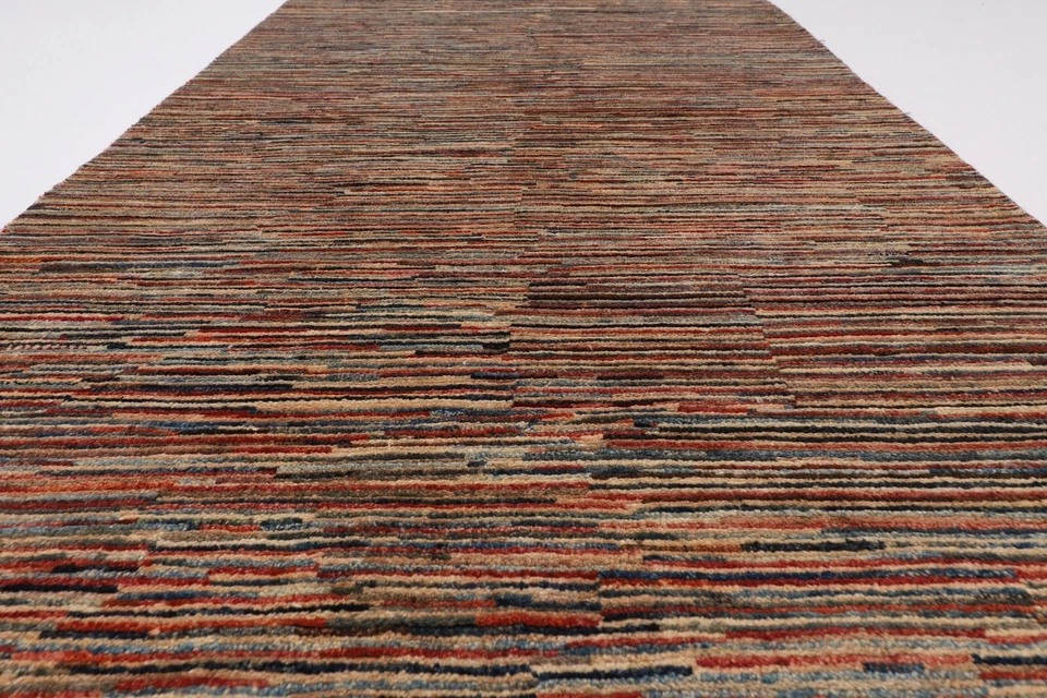 10 ft Hallway Tribal Gabbeh Runner Rug Afghan Hand Knotted Wool Bedroom Rug - Image 4 of 4