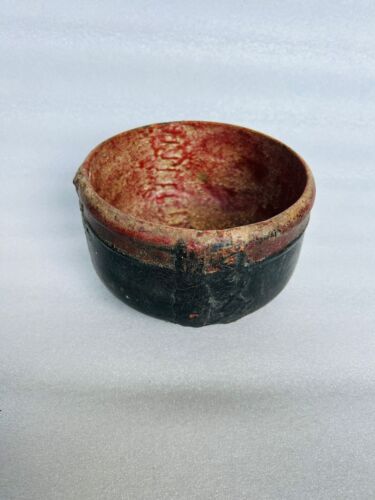 Vintage Wooden Hand Painted Kitchenware Fruit Bowl Old Hand Made Soup Bowl - Picture 2 of 4