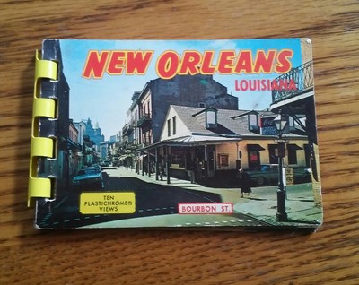 016 Vintage New Orleans Louisiana Plastichrome View Picture Booket 1960s 