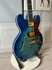 Custom 2018 Top Electric Guitar HPL Fretboard Gold Hardware Semi-Hollow Body