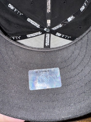 NHL Los Angeles Kings 59FIFTY Fitted New Era Cap NWA Script Logo Black Sz 7 1/2 - Picture 7 of 10