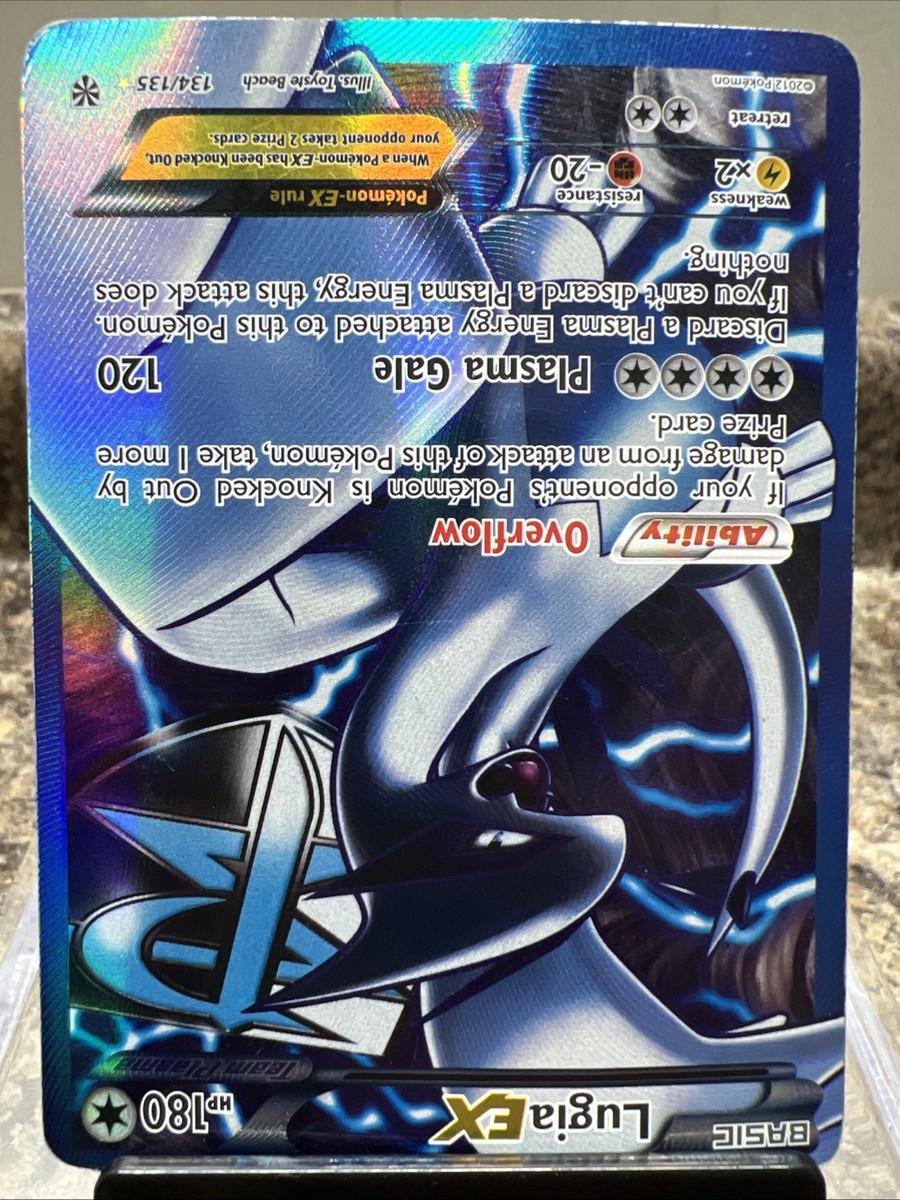 pokemon card lugia ex full art PSA 9 Ancient Origins (Full Art) 094 Ultra Rare – Team Collectors Colorless Plasma Gale (120) Discard a Plasma Energy attached to this Pokémon Lugia ex (Wisdom of Sea