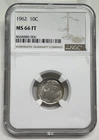 1962 Roosevelt Dime 10c NGC MS 66 FT Full Torch Mint State Uncirculated Coin