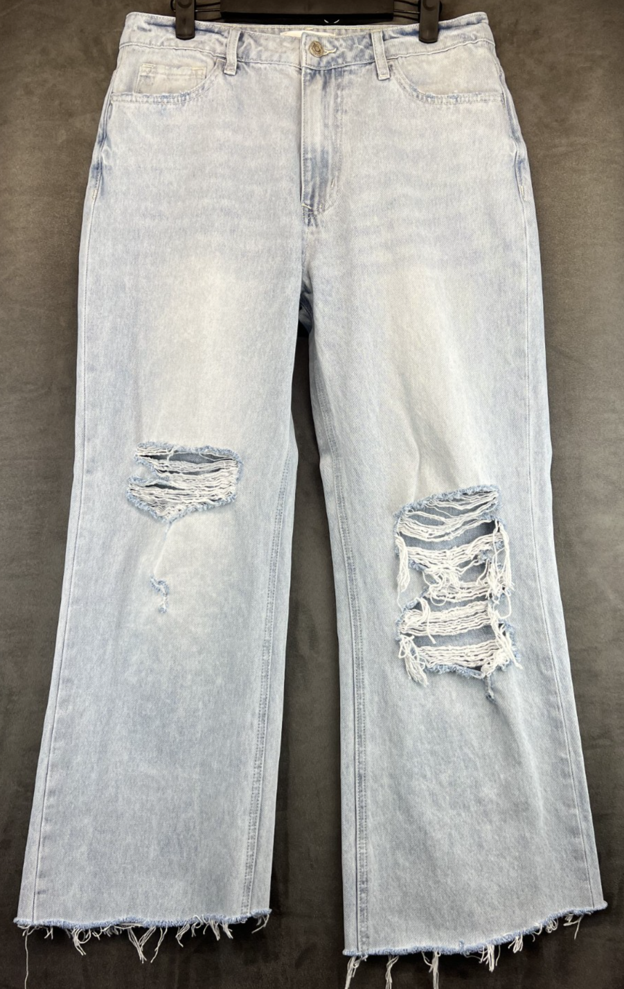 Vervet Jeans - Womens Size 29 - Blue - Wide Leg - High Rise - Raw Hem (4913)