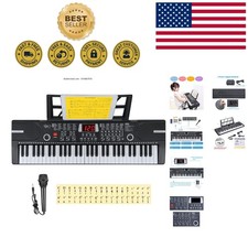 61-Key Portable Electronic Keyboard with Microphone  Music Stand for Beginners