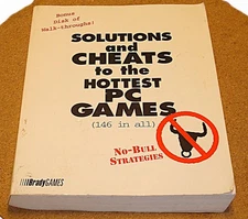 Brady Games SOLUTIONS AND CHEATS TO THE HOTTEST PC GAMES Book W/DISK SHIPS FREE!
