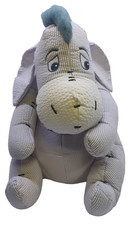 Disney Store Winnie The Pooh Seersucker Eeyore Donkey 12" Plush Stuffed Animal