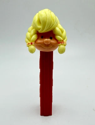 Vintage NF PEZ Pal Blonde Girl w/Braids, Red Stem 3.4 Austria - Image 1 of 4