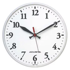 12-1/2" Analog Wall Clock, White, 3Lyk5