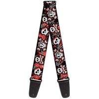 Guitar Strap - Girlie Skull Black/Red (Us Import) ACC NEU