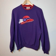 Vintage Red Hat Society Crewneck Women’s XL Top Stitch Embroidered Sweatshirt