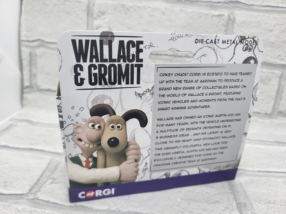 Corgi CC80506 Wallace & Gromit Austin A35 Van Cheese Please! 1:43 Diecast Model - Image 4 of 4