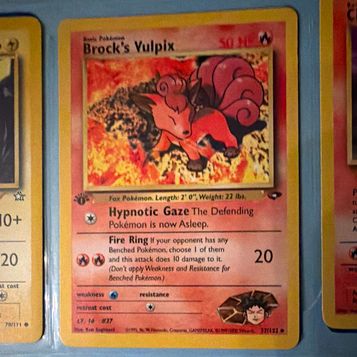 Wizards of the Coast Brock's Vulpix 37/132 Gym Heroes 1st Ed Regular Common EN