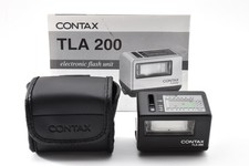 Almost Unused w/Case Contax TLA200 BLACK Shoe Mount Flash For G1 G2 From JAPAN