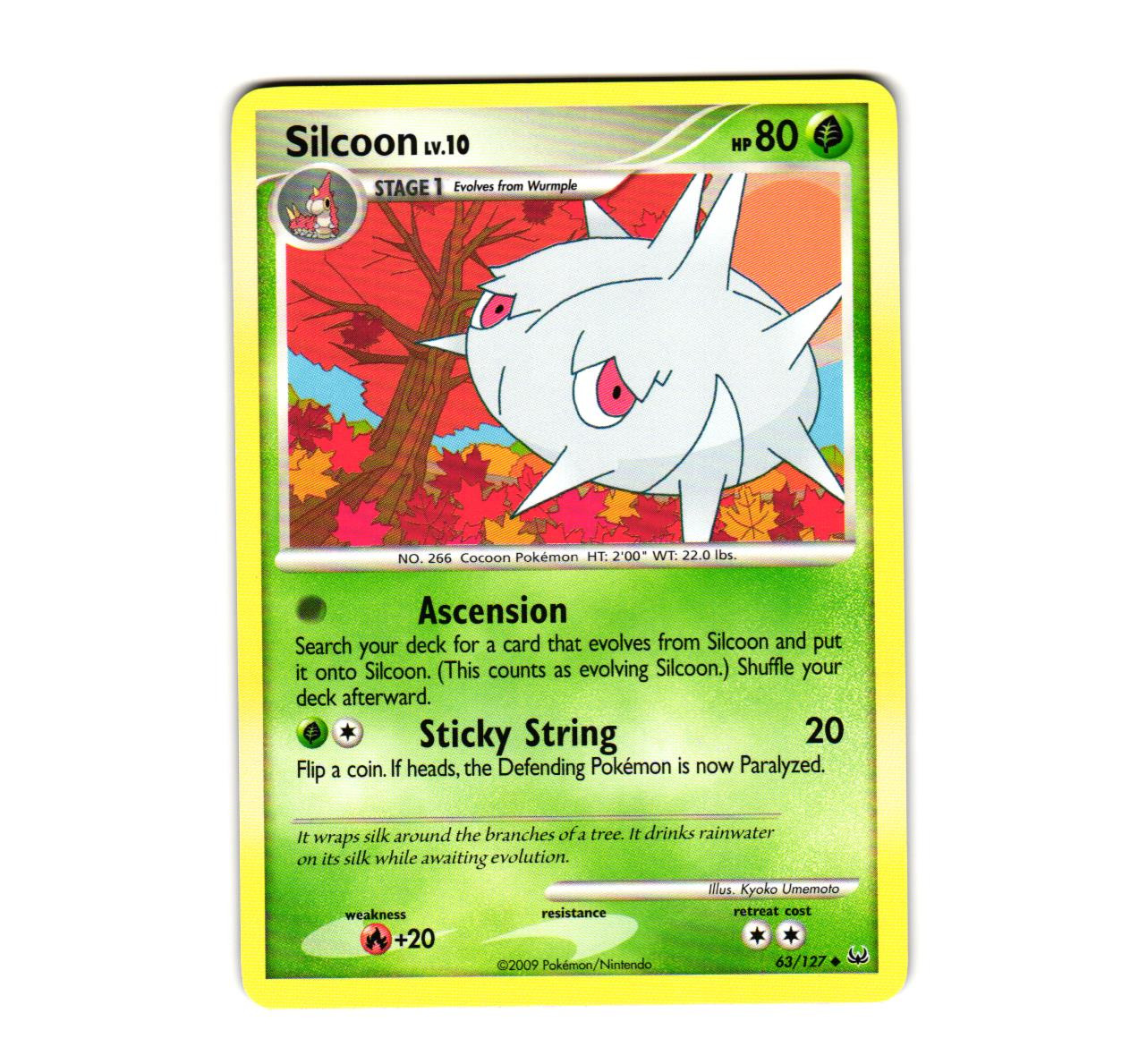 Pokemon Silcoon 63/127 Platinum NM
