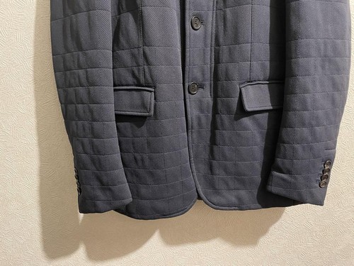 FENDI quilted tailored jacket navy men's size 44 From Japan i11216 - Picture 7 of 16