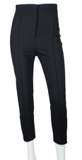 OSCAR DE LA RENTA Black Wool Woven Cropped Skinny Leg Dress Pants 2