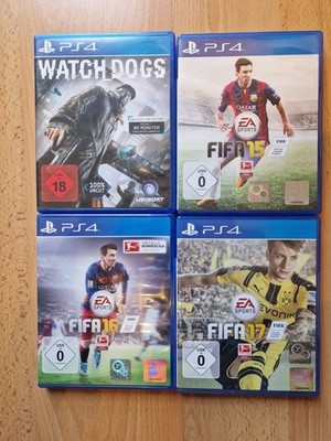 PS4 Playstation 4 Spielesammlung FIFA 15 16 17 Watch Dogs Zustand GUT