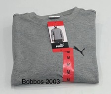 Puma Men's Long Sleeve Textured Crew Pullover Sweatshirt, Gray, Size M