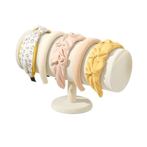 T-Bar Headband Holder Organizer for Selling, Soft Velvet Hairband Stand