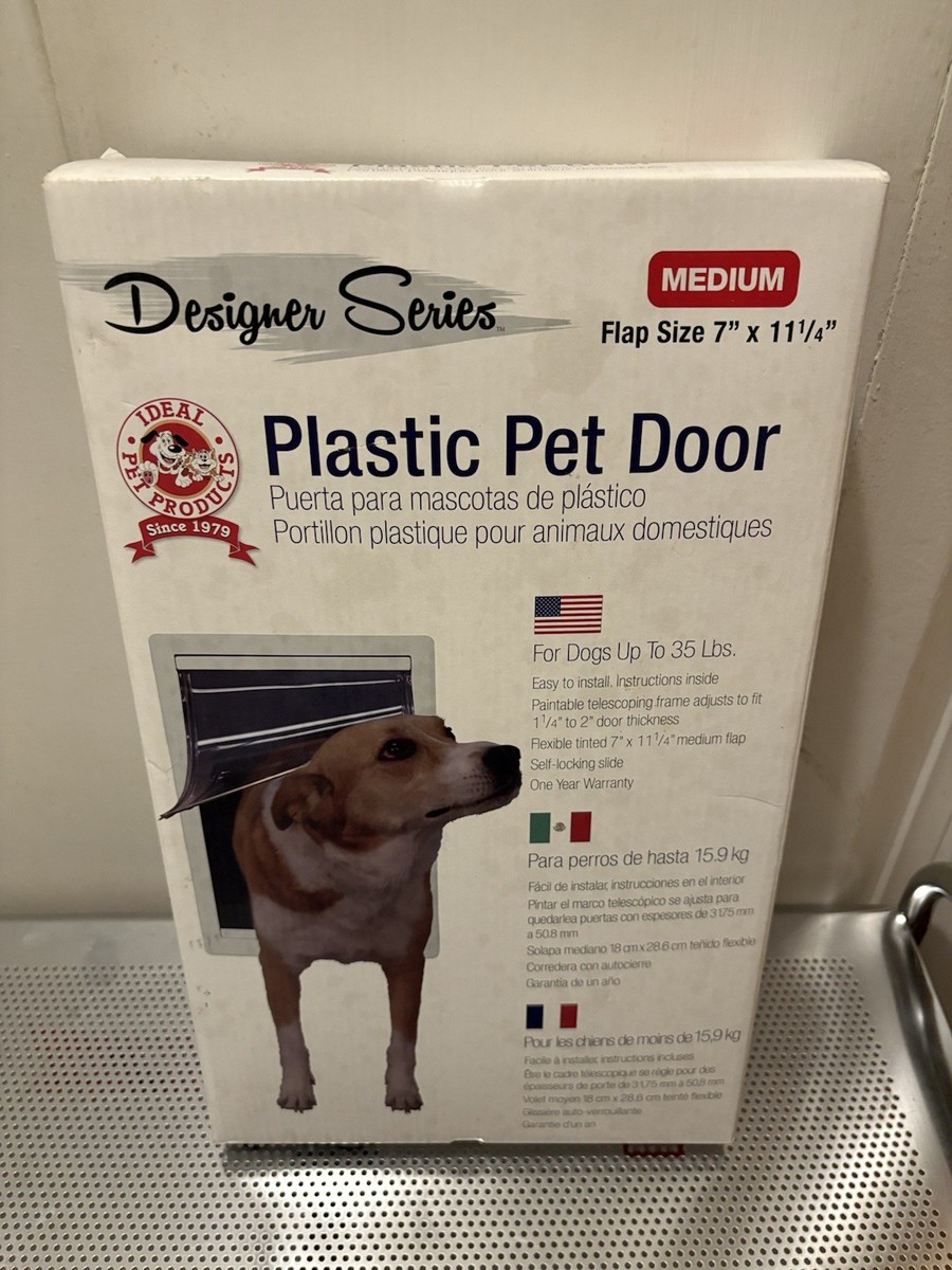 Plastic Pet Door Medium Complete Dog up to 35 lbs New Designer