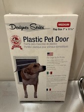 Plastic Pet Door Medium Complete Dog up to 35 lbs New Designer Series SEALED