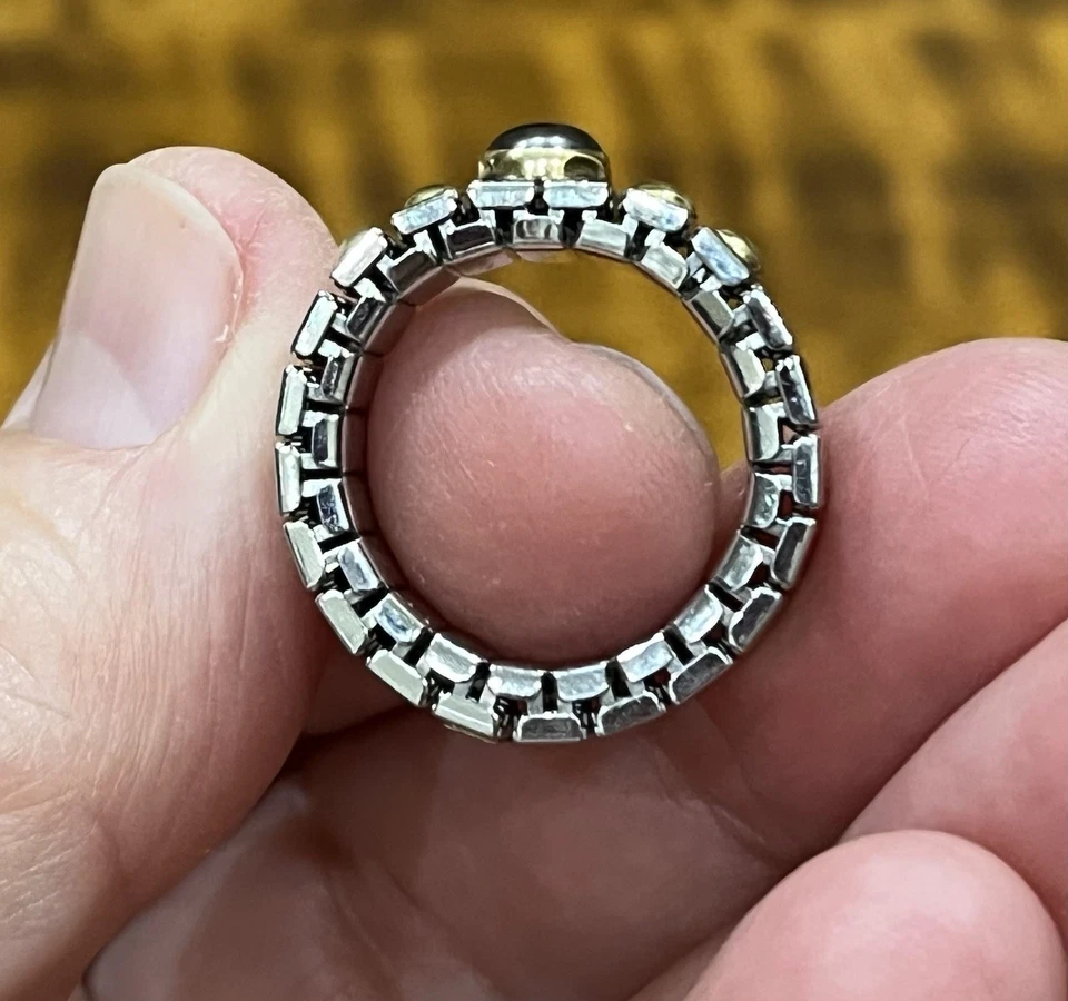 Anillo Nomination Italia Acero Inoxidable Oro 18K Negro Perla de Tahití Talla 6+ Foto 4 de 4