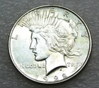 1922 Peace Silver Dollar AU/BU Bright luster in saflip #H278