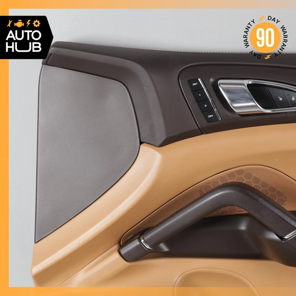 Porsche Cayenne 958 Turbo Front Right Side Interior Door Panel Natur Leather OEM - Image 4 of 4