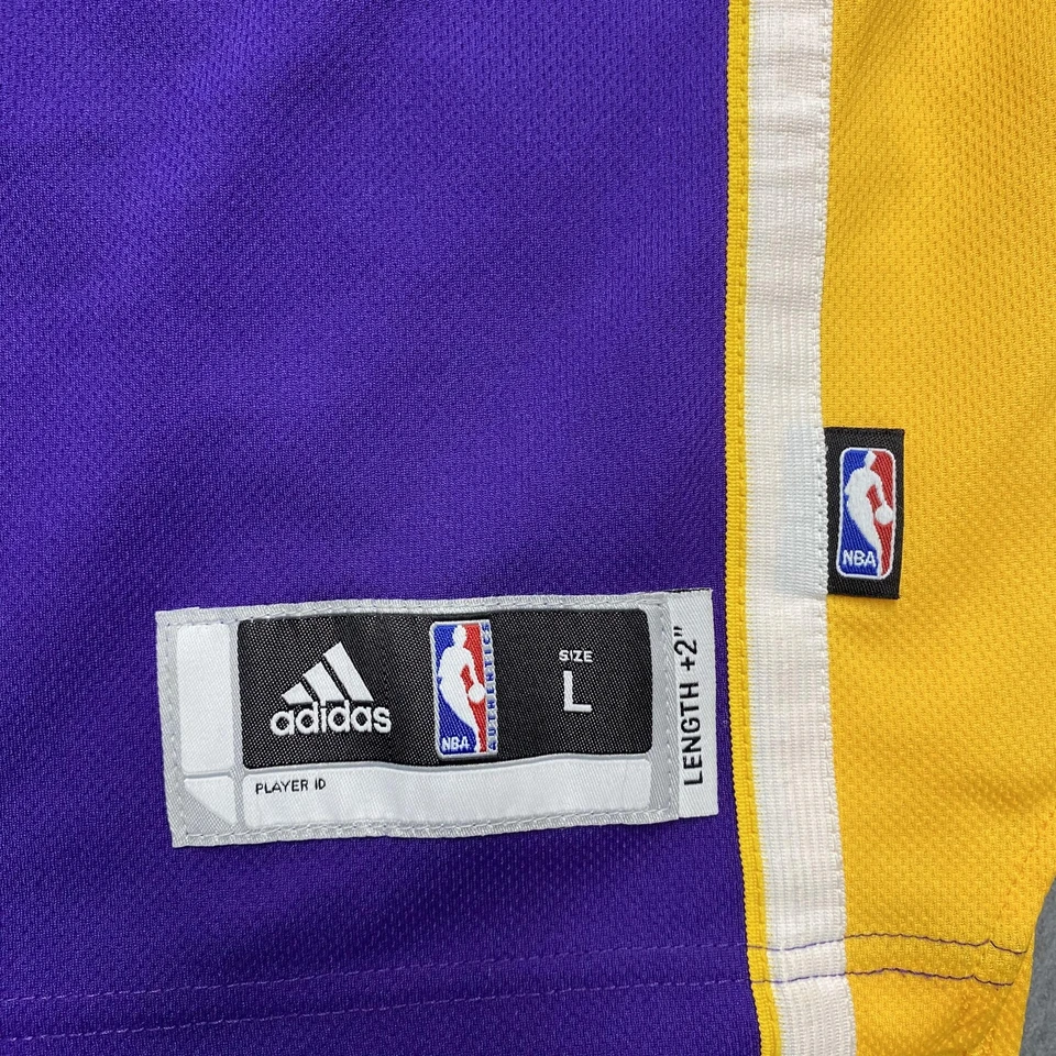 Los Angeles Lakers Basketball Jersey Youth Large Purple Gold NBA Adidas Kobe 24 - Image 3 of 4