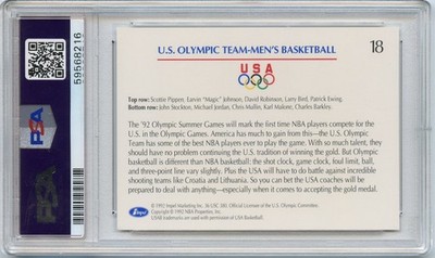 1992 Impel Olympicards #18 U.S. Olympic Team Men's Basketball PSA