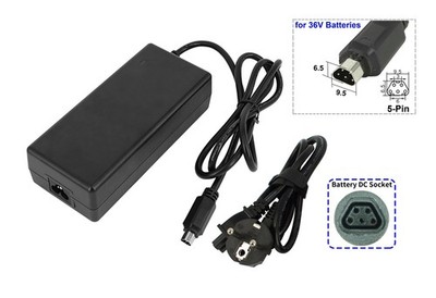 42V 2A Trapezoid 5 pin charger for e-bikes fitted with Joycube, Phylion 36V