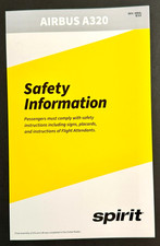 Spirit Airlines Airbus A320 (USA) Safety Card...