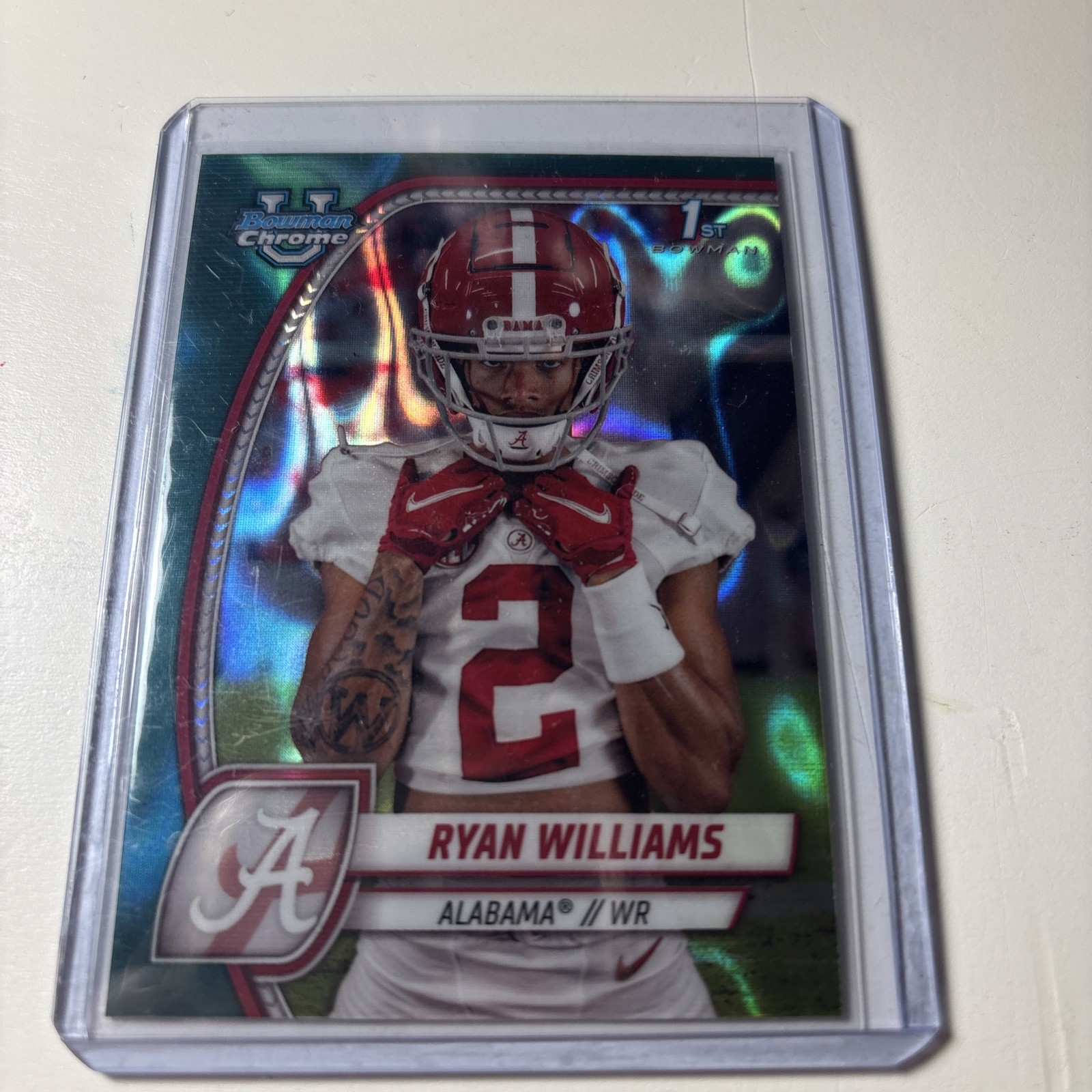 Ryan Williams Teal Lava Insert University Bowman Chrome Alabama 2024 #53