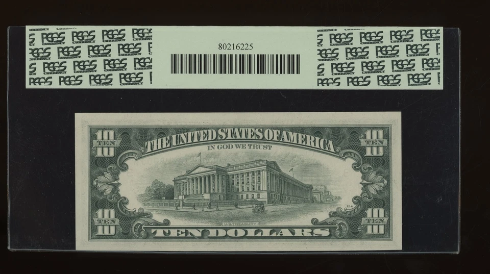 DBR 1974 $10 FRN Philadelphia Fr. 2022-C PCGS 64 PPQ Serial C73178900B - Image 2 of 2