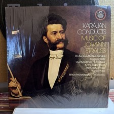 Sealed VON KARAJAN BPO Music Of Johann Strauss 1976 ANGEL Stereo / Quad LP