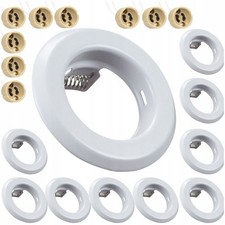 9x White Metal GU10 Ceiling Spot Light Fixture Recessed Downlight Lamp Holder