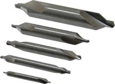 5 Piece, #1 to 5, Plain Edge, Cobalt Combo Drill & Countersink Set 60° Incl A...