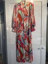 ALEXIS for Target Maxi Dress orange pink Multicolor Floral Long Sleeve Boho sz S