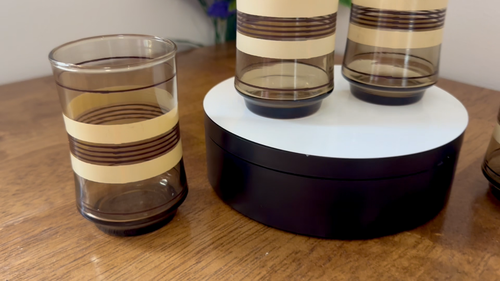 Vintage Libbey Bolero Smoke Brown Juice Glasses – Set of 4 – Mid-Century Modern - Video 1 of 1